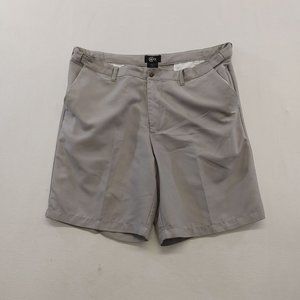 CEO Men's Chino Shorts Size 40 Gray Polyester Flat Front Casual Shorts